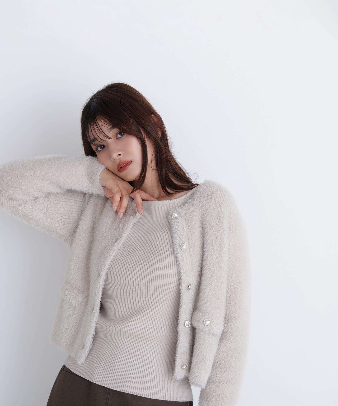 【sweet掲載】【ちょうど、いい服】“ふわ&リブ”アンサンブルニット