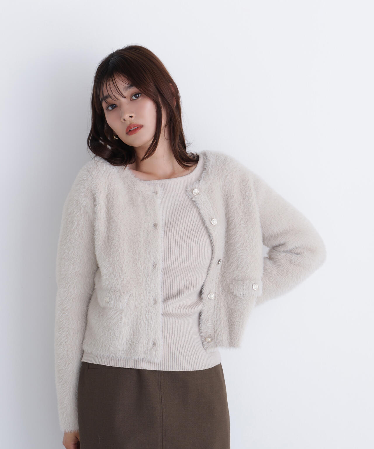 【sweet掲載】【ちょうど、いい服】“ふわ&リブ”アンサンブルニット