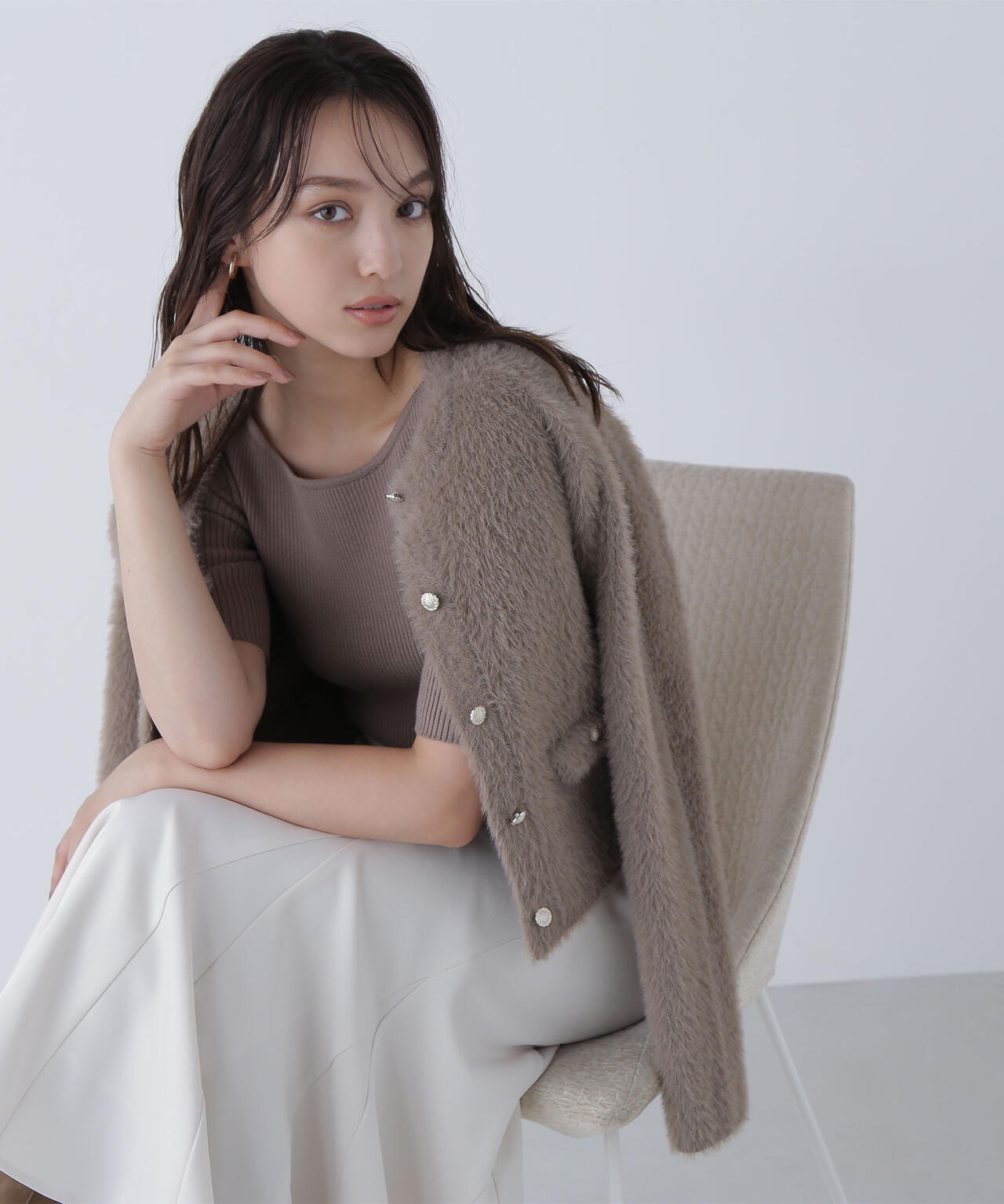 【sweet掲載】【ちょうど、いい服】“ふわ&リブ”アンサンブルニット