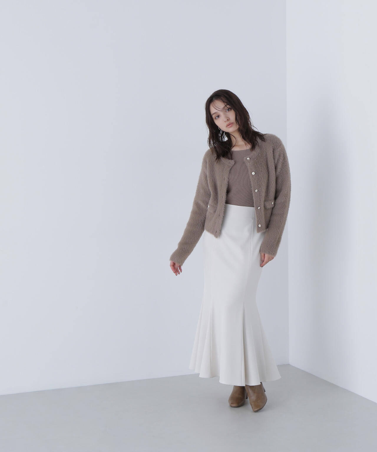 【sweet掲載】【ちょうど、いい服】“ふわ&リブ”アンサンブルニット