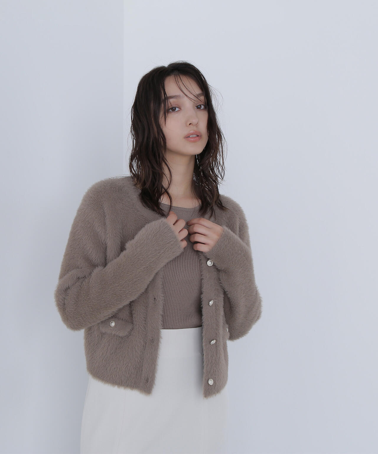 【sweet掲載】【ちょうど、いい服】“ふわ&リブ”アンサンブルニット