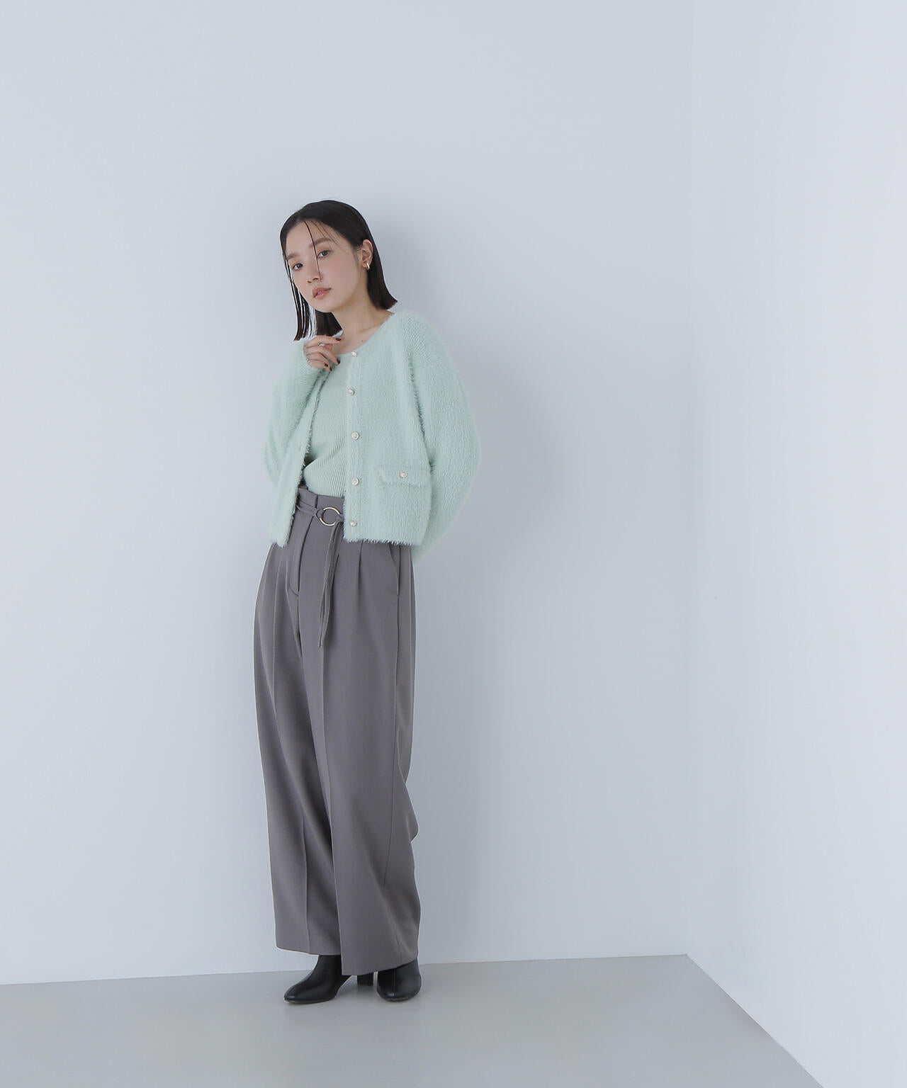 【sweet掲載】【ちょうど、いい服】“ふわ&リブ”アンサンブルニット