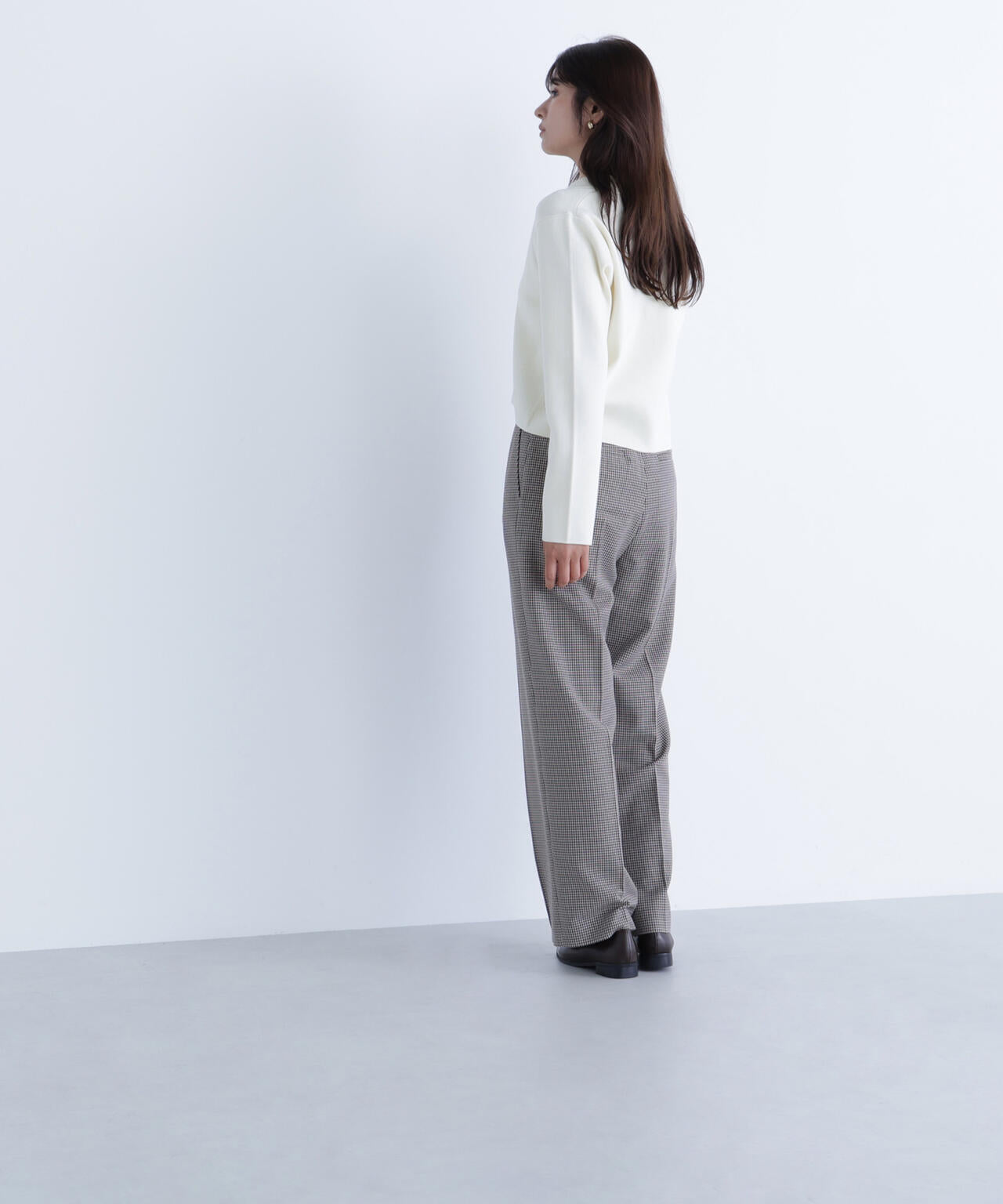 襟付きメタルボタンニットジャケット