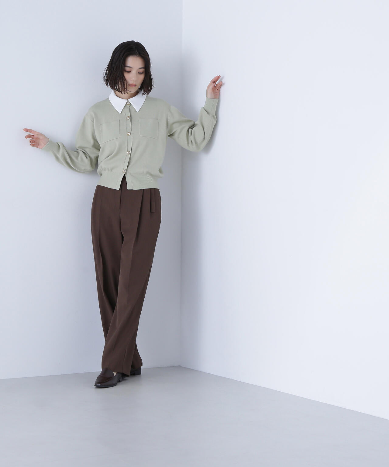 【Oggi掲載】2wayカラーニットジャケット