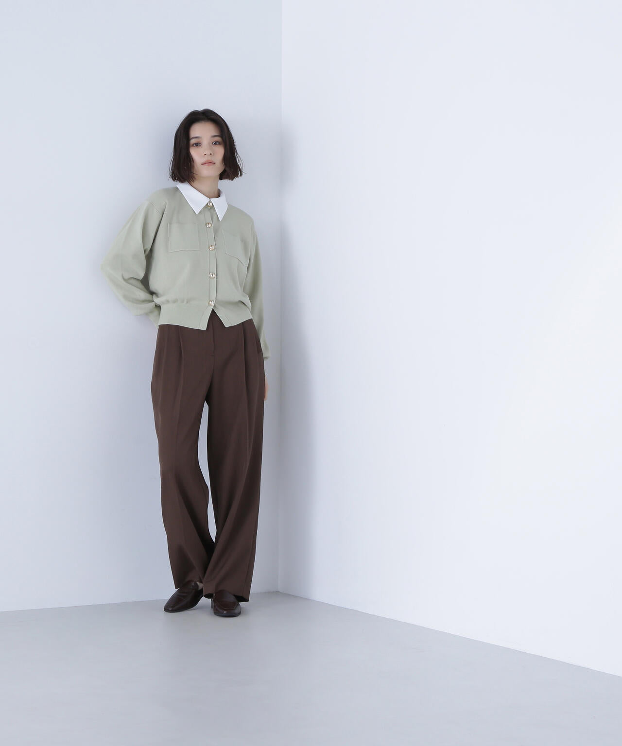 【Oggi掲載】2wayカラーニットジャケット