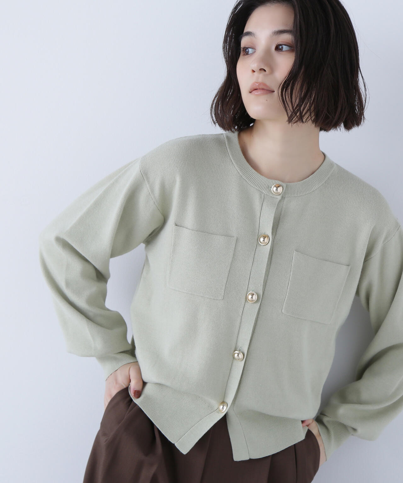 【Oggi掲載】2wayカラーニットジャケット