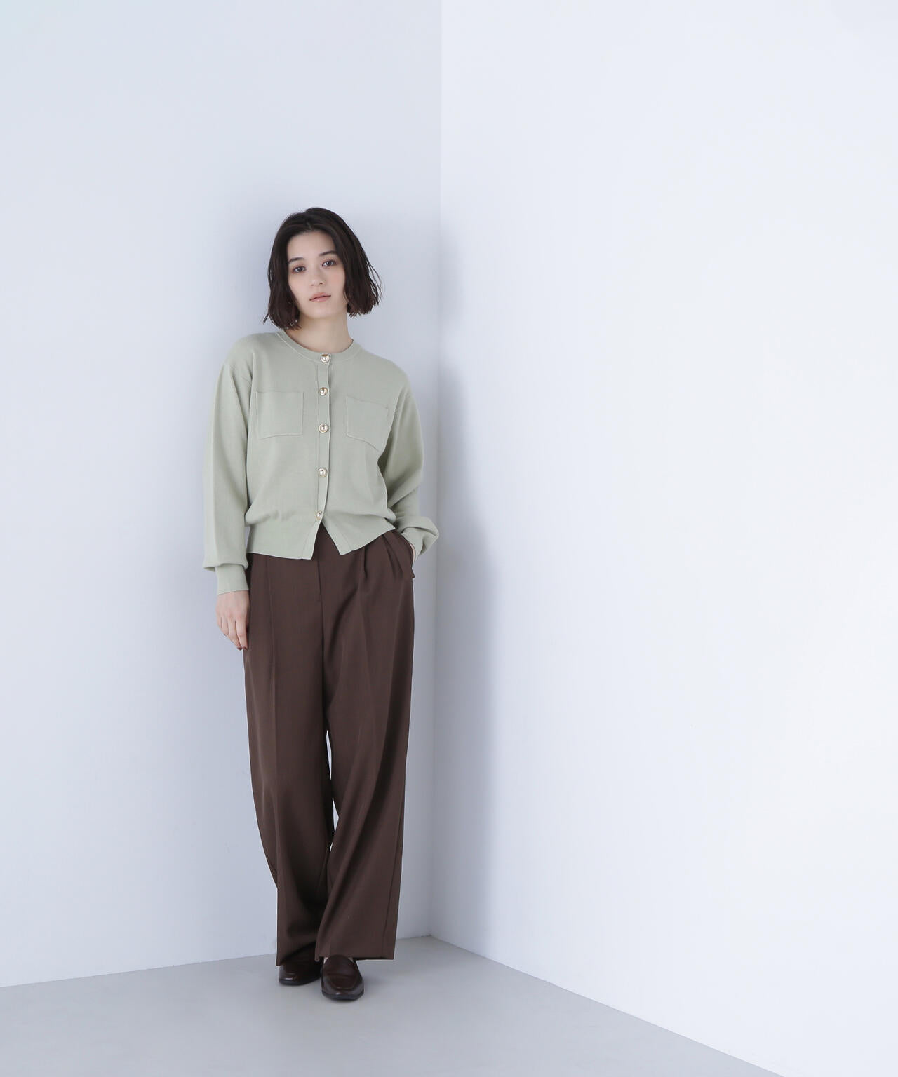 【Oggi掲載】2wayカラーニットジャケット