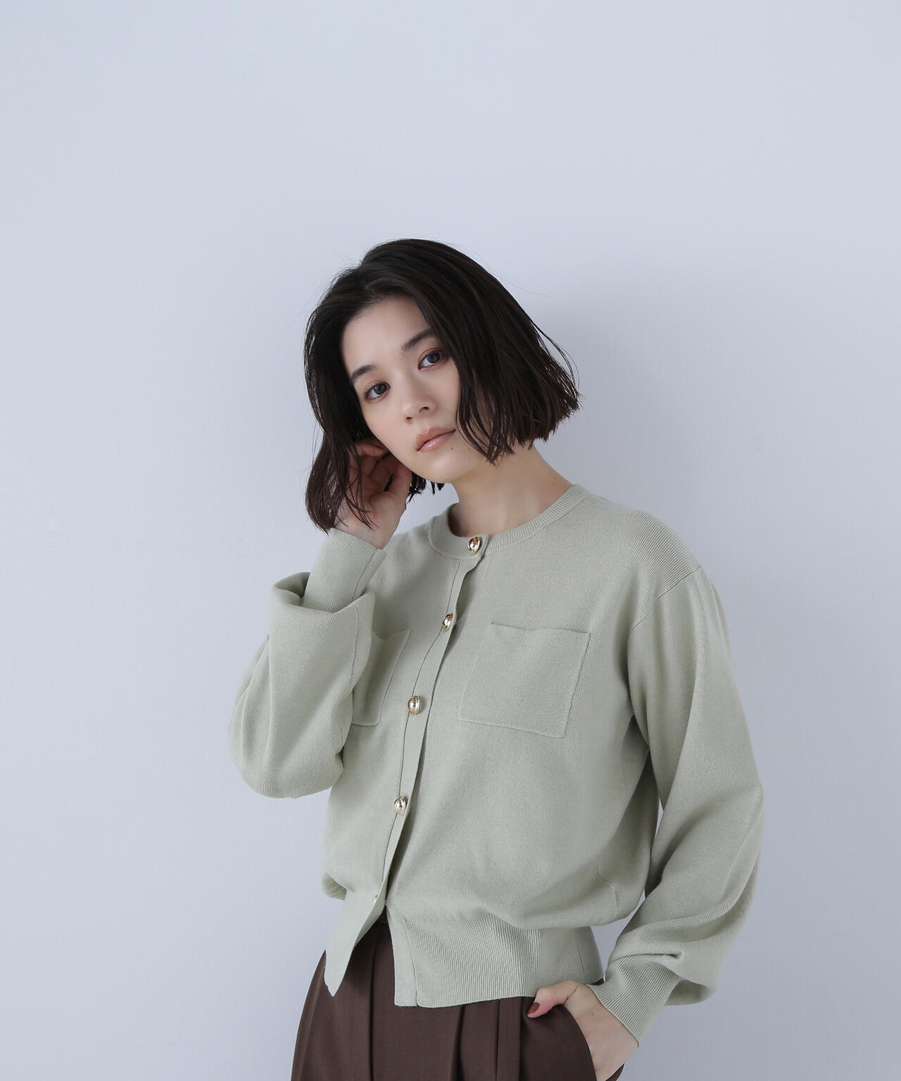 【Oggi掲載】2wayカラーニットジャケット