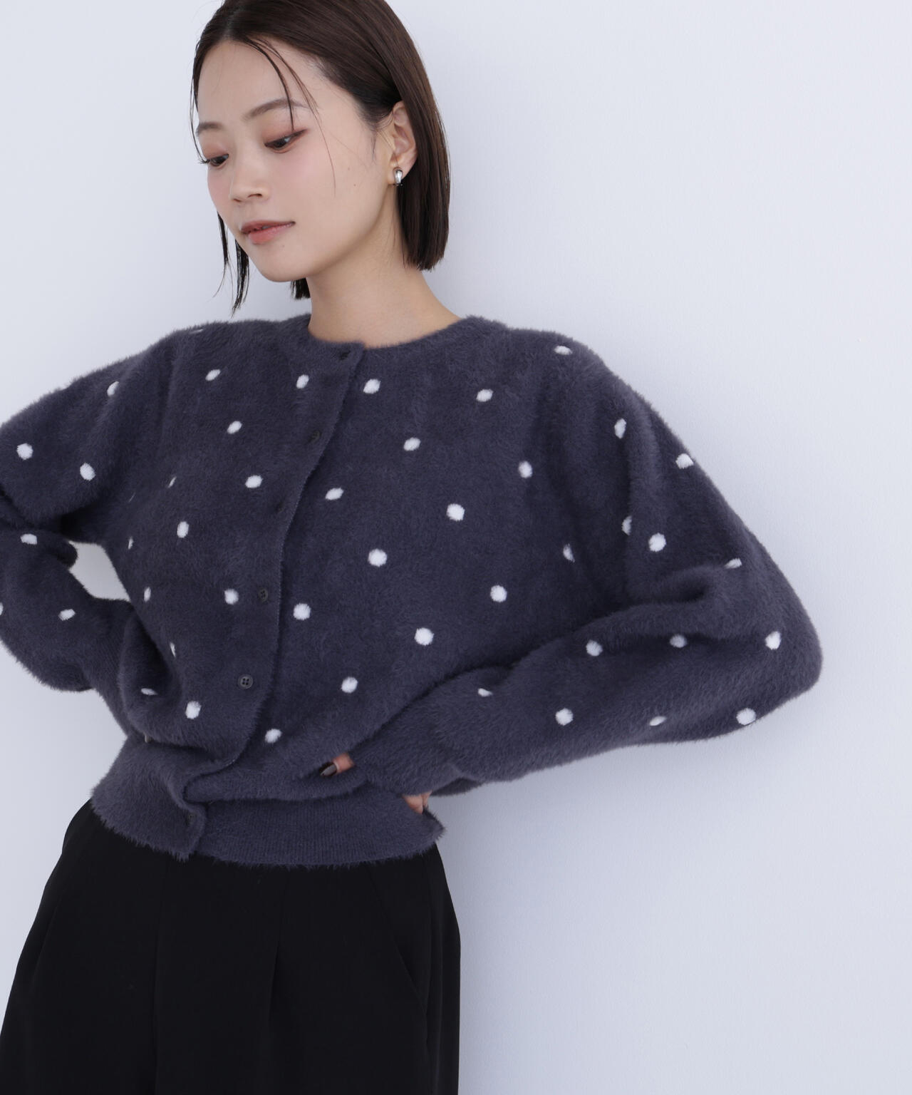 ドットシャギーカーディガン