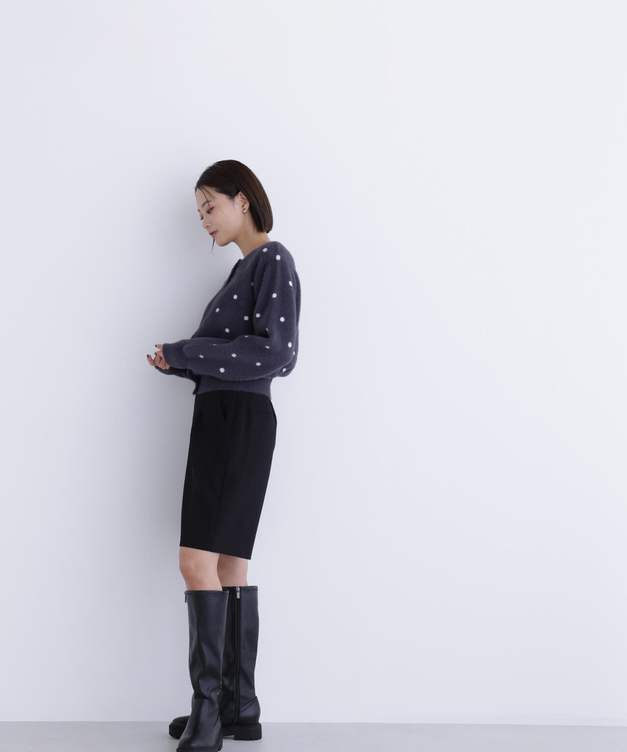 ドットシャギーカーディガン