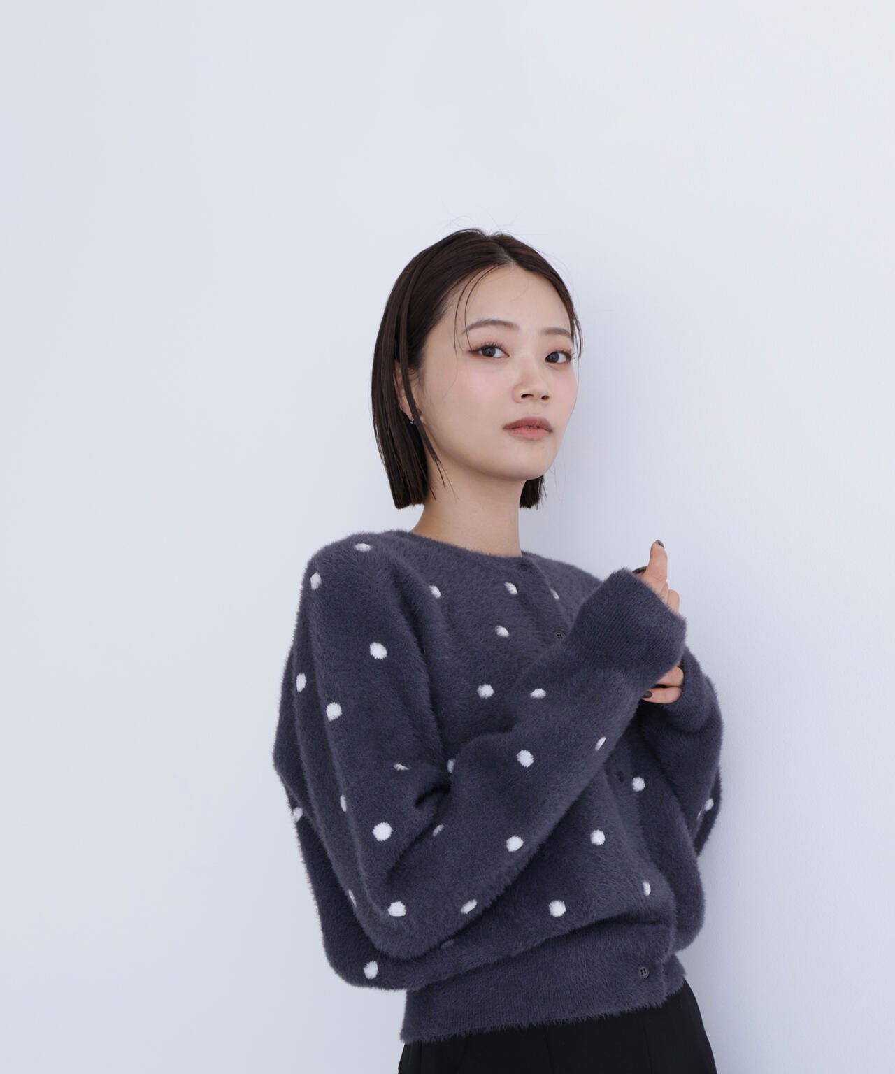 ドットシャギーカーディガン