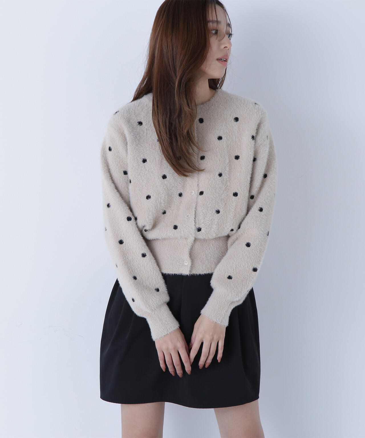 ドットシャギーカーディガン