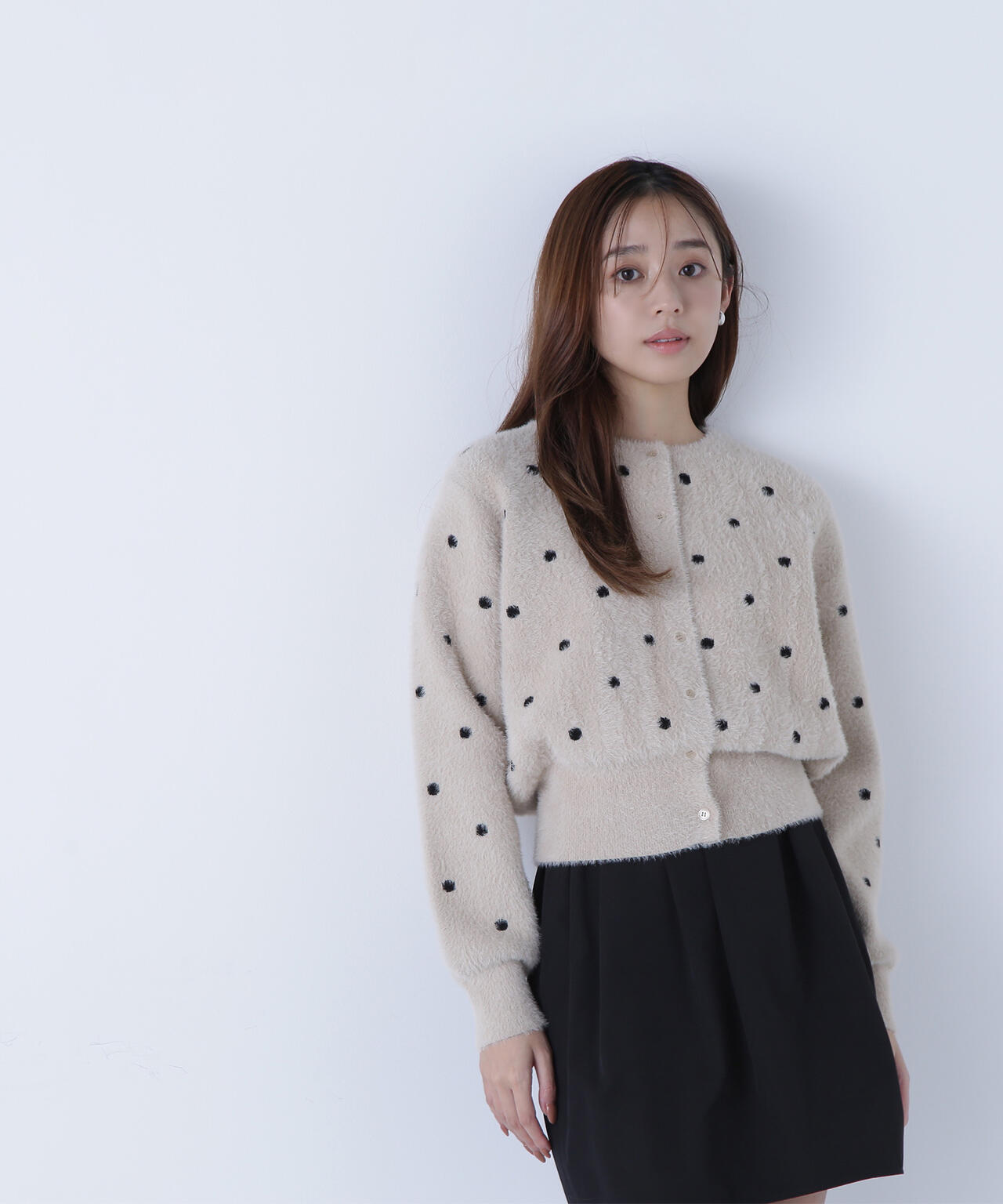 ドットシャギーカーディガン