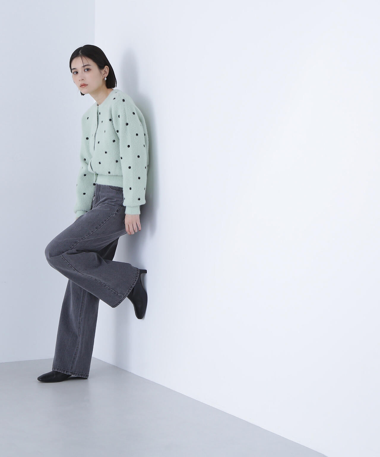 ドットシャギーカーディガン