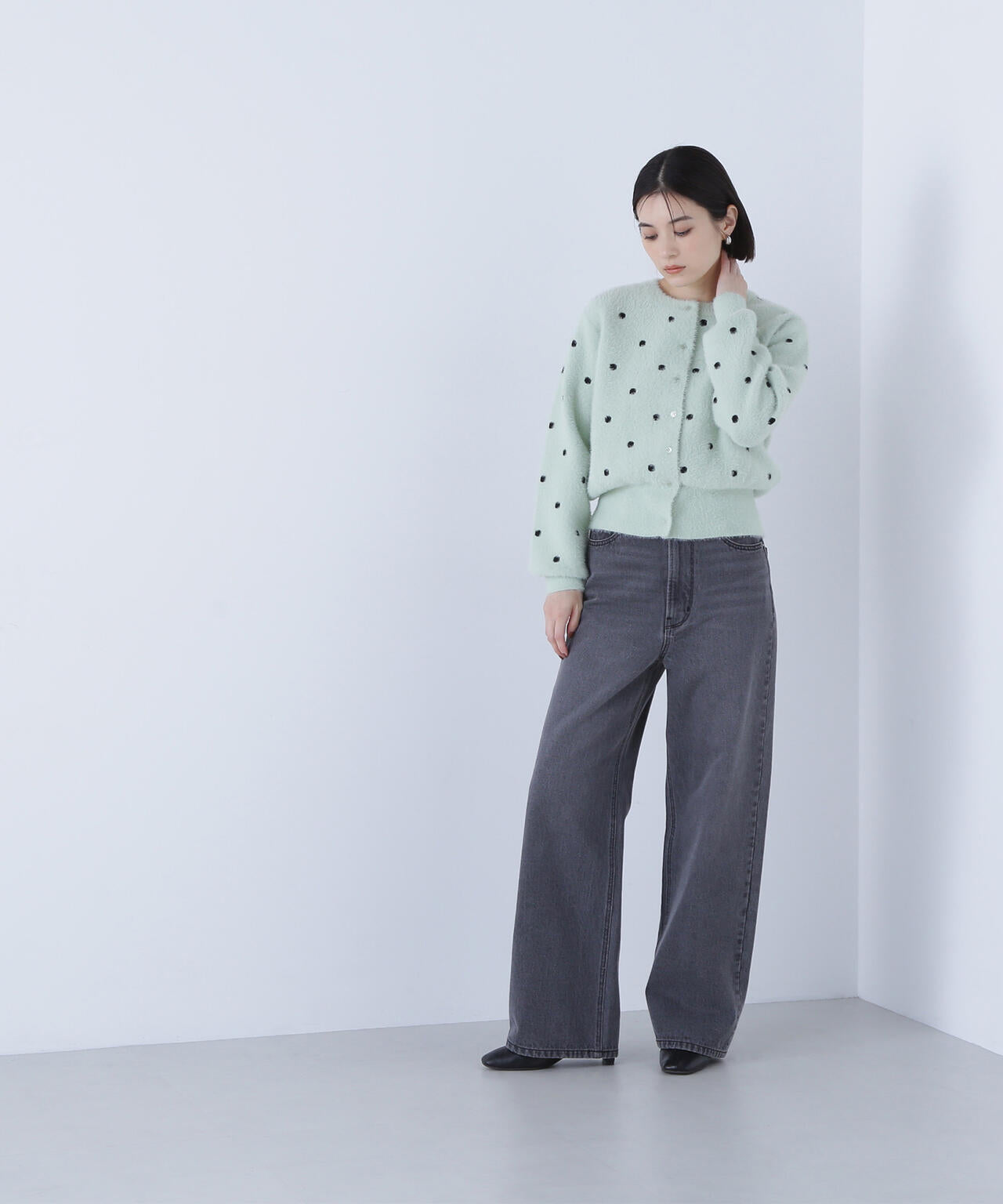 ドットシャギーカーディガン