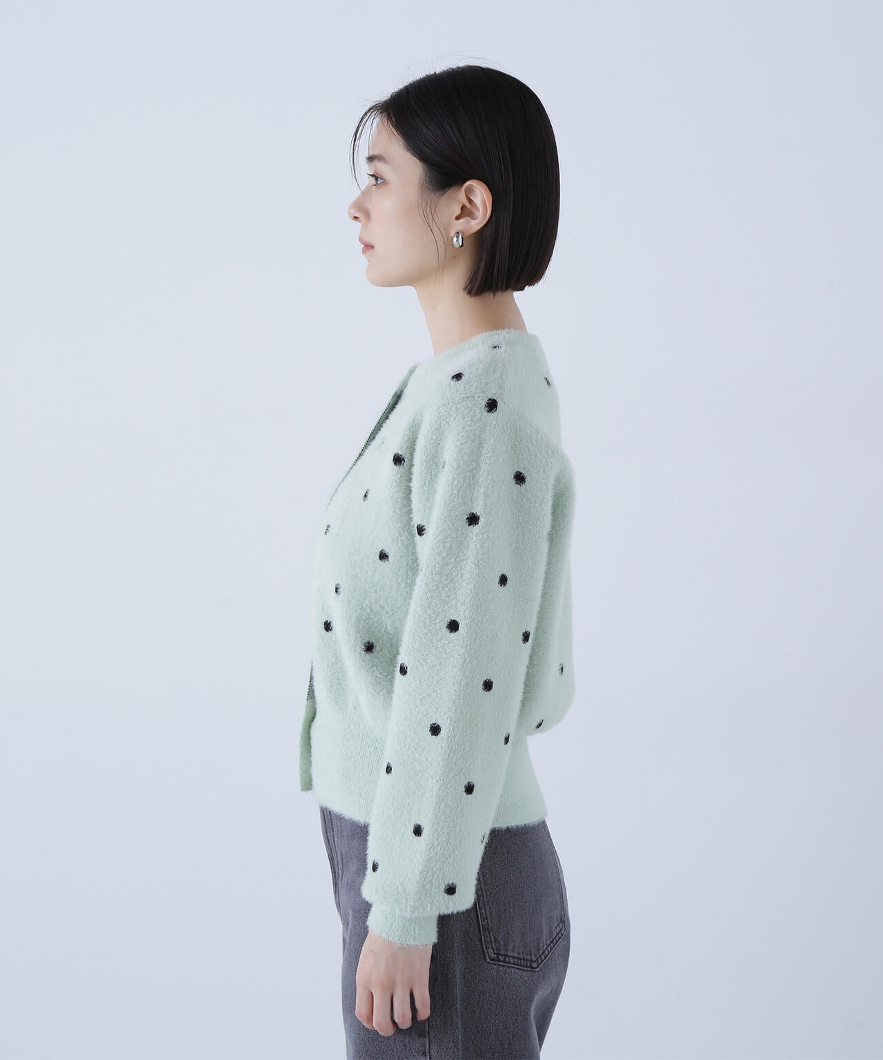 ドットシャギーカーディガン