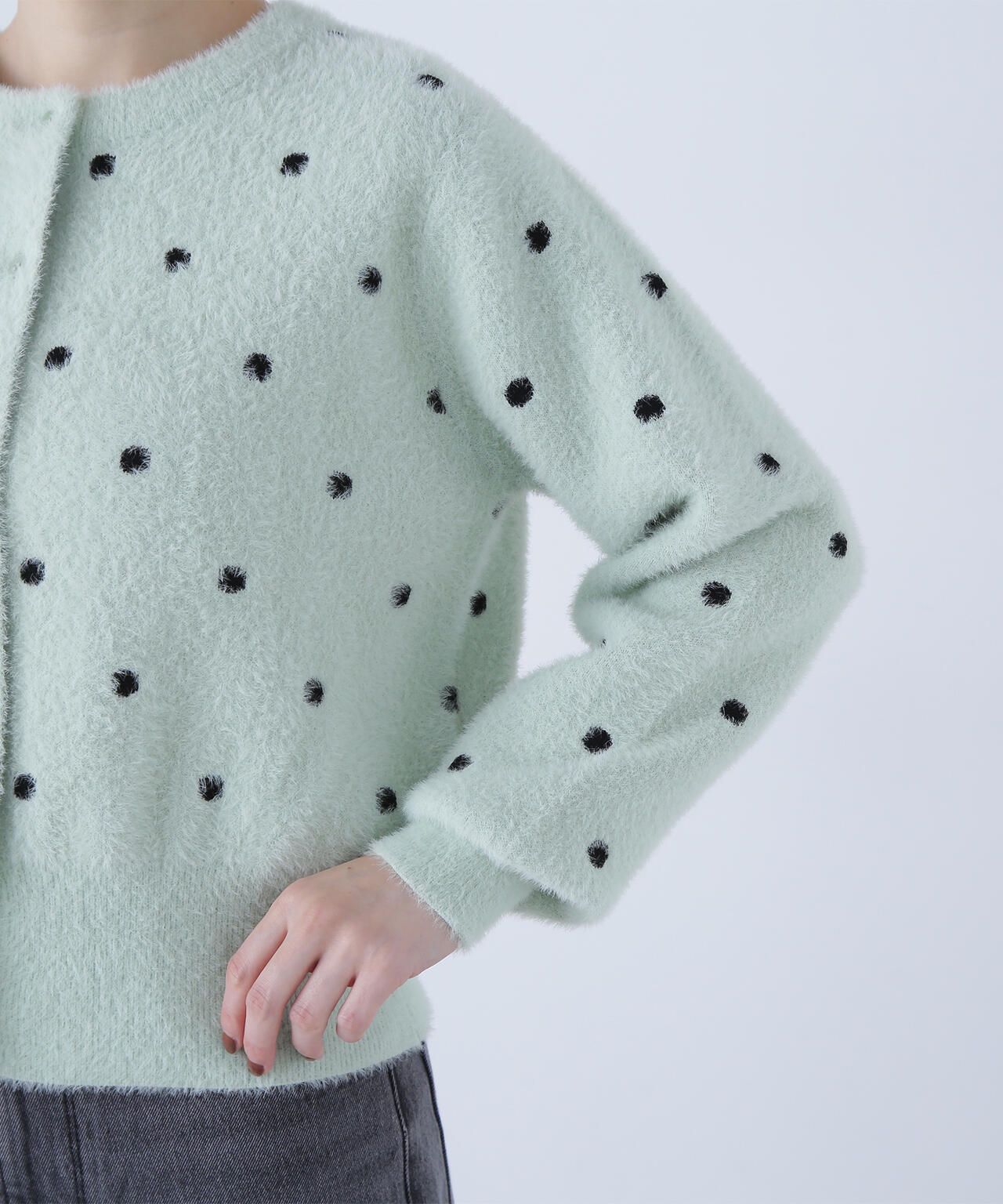 ドットシャギーカーディガン