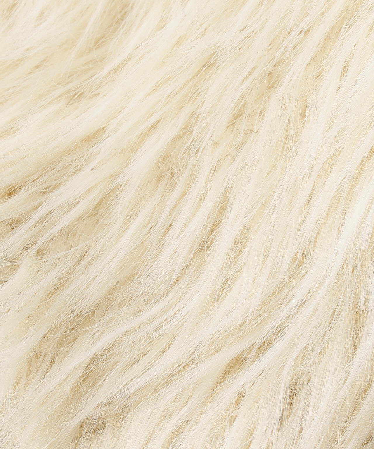 【BLANC】フェイクファー付ボクシーカーディガン