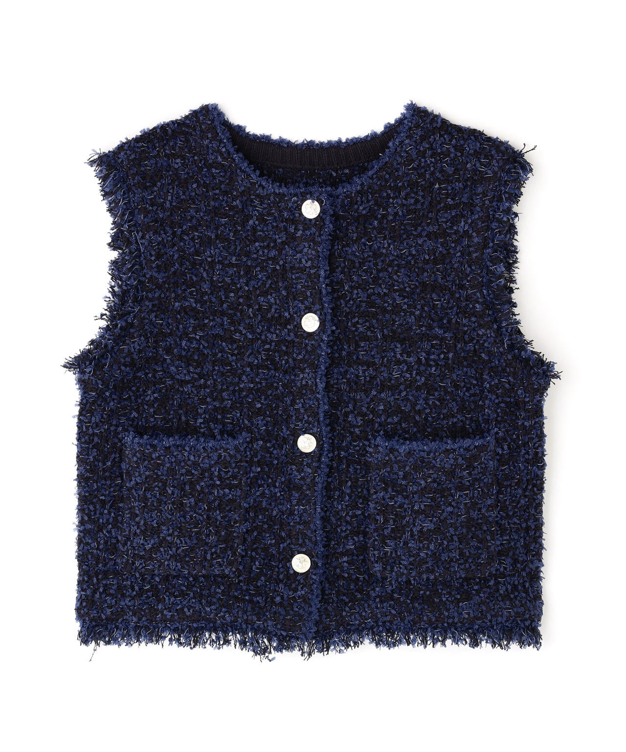 ツイーディーニットジレ