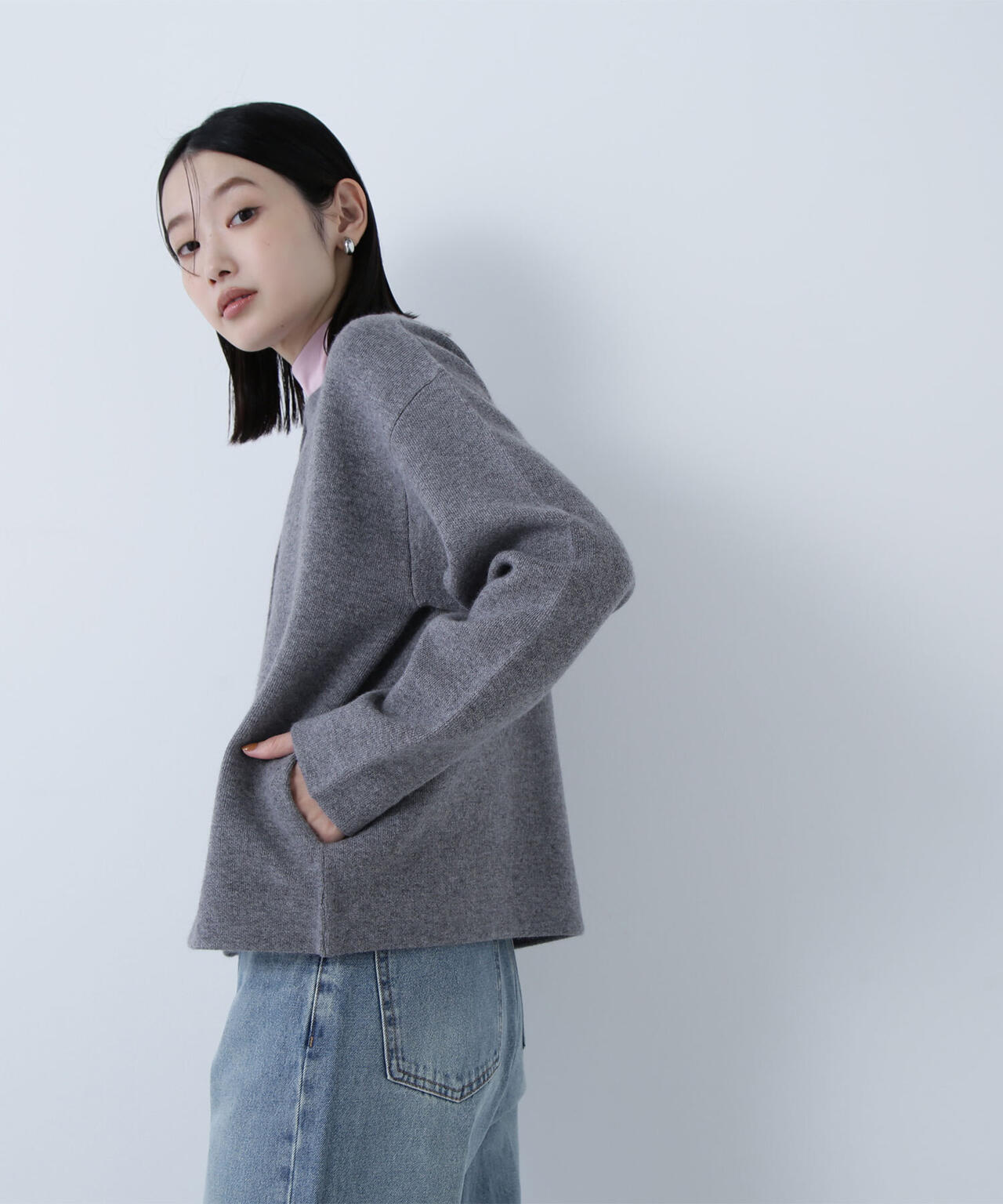 FOX接結ニットジャケット