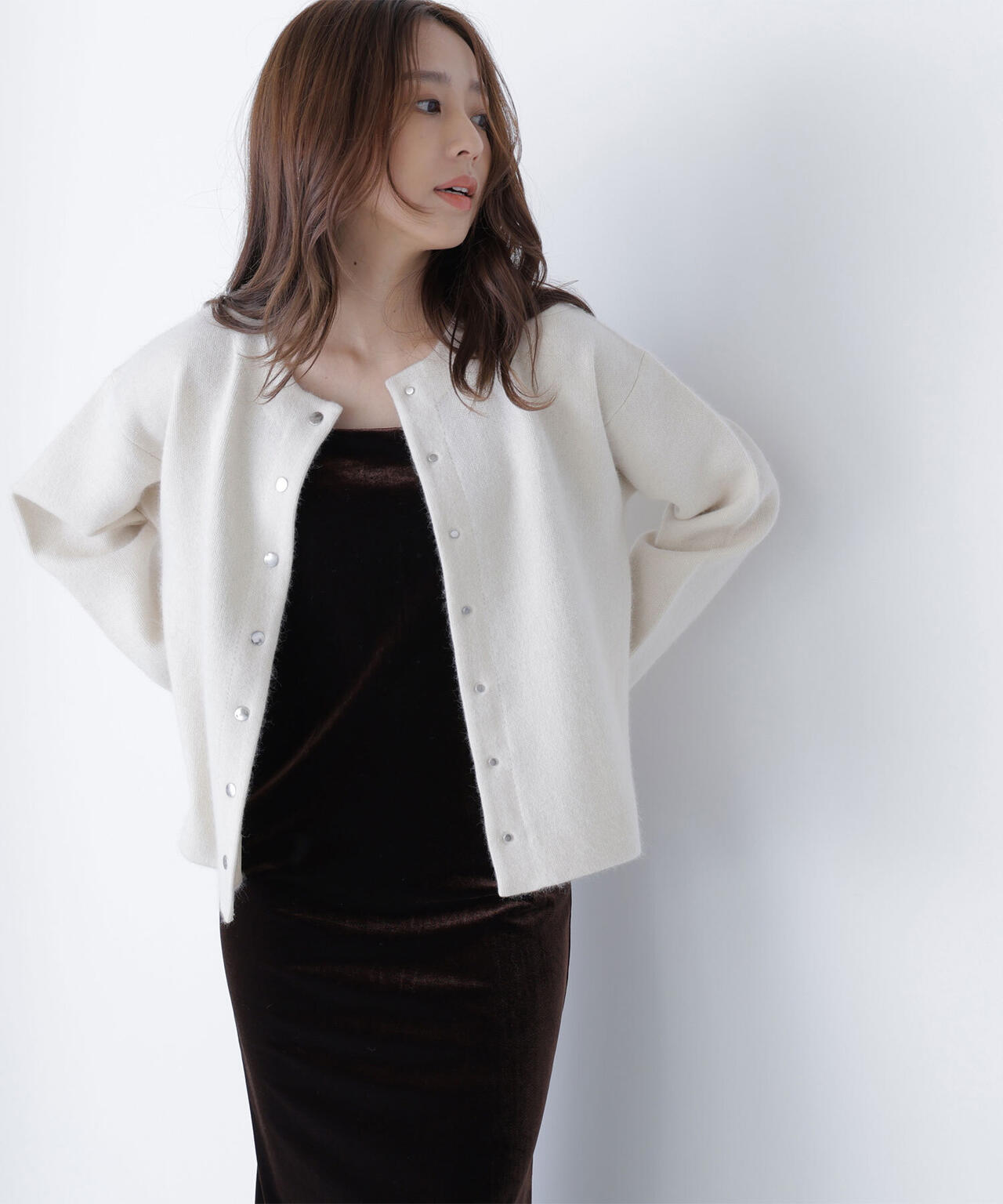 FOX接結ニットジャケット