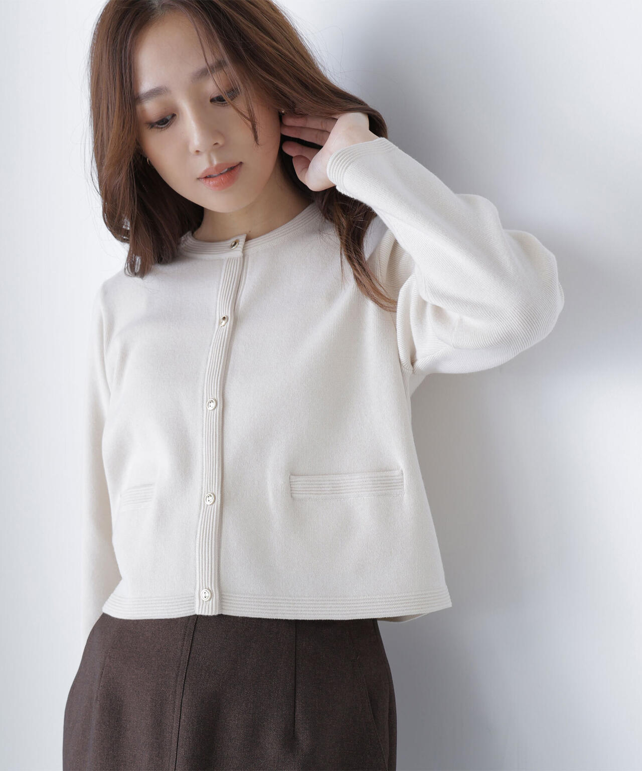 シルクブレンドカーディガン