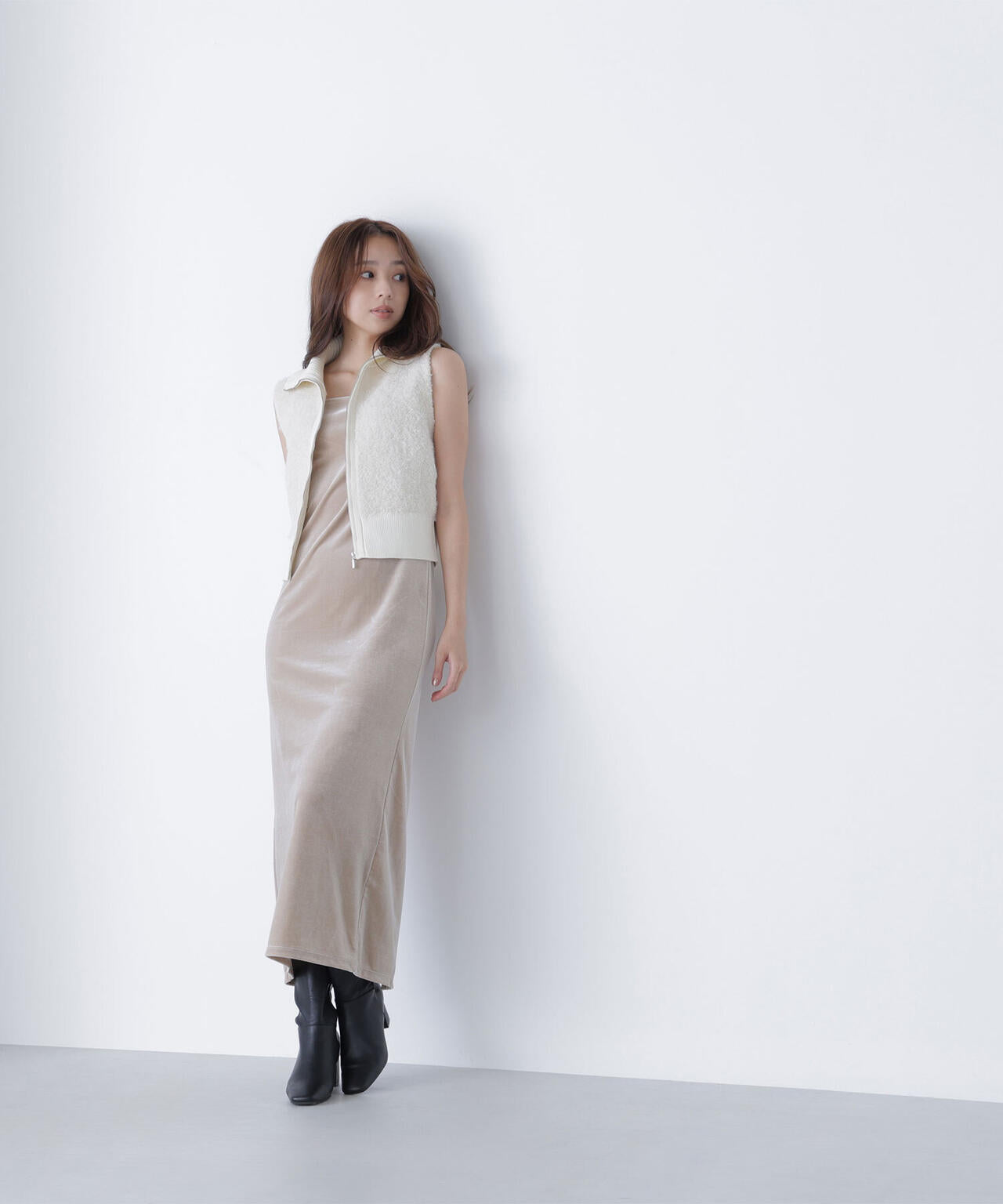 ブークレジップニットベスト