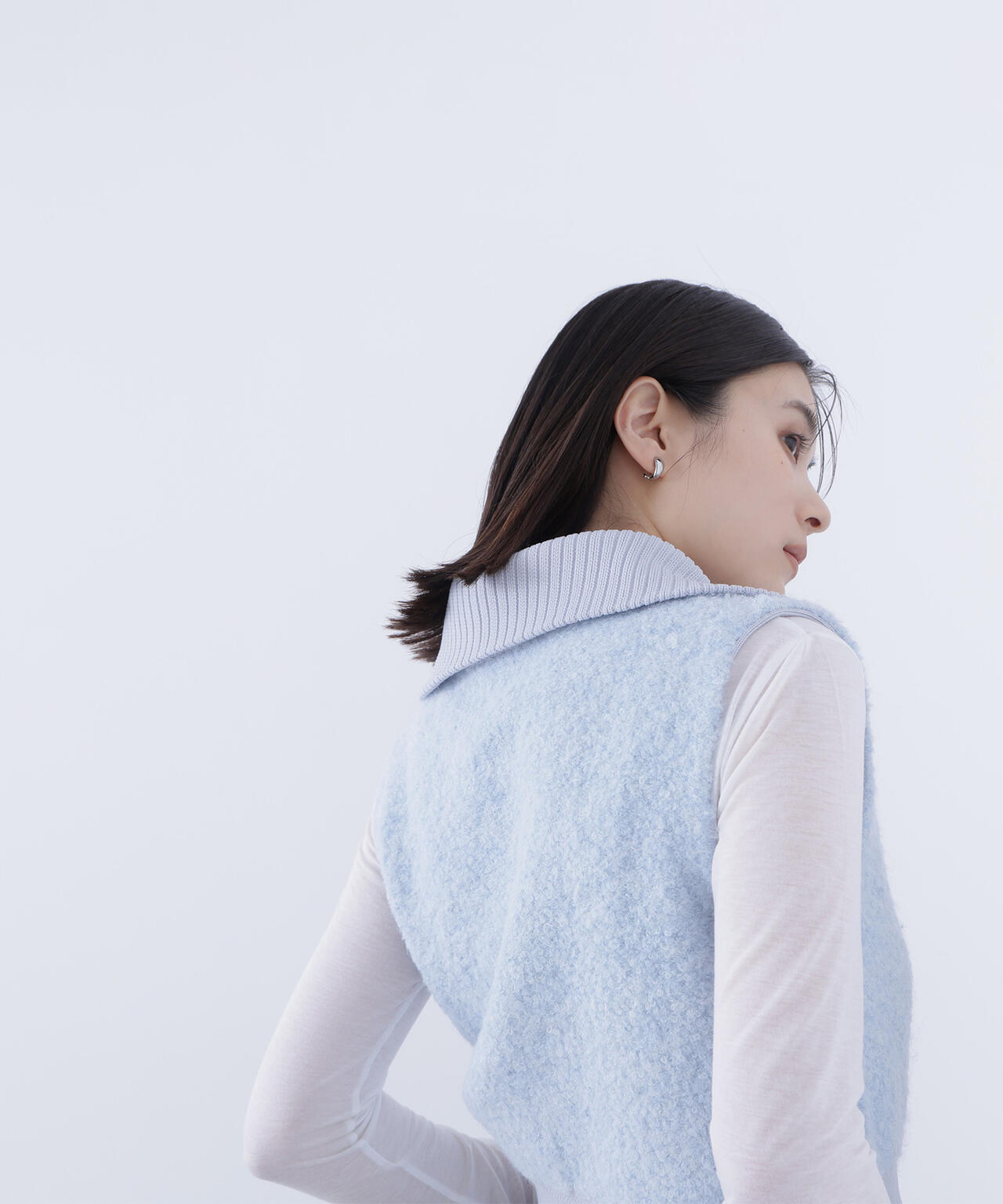 ブークレジップニットベスト