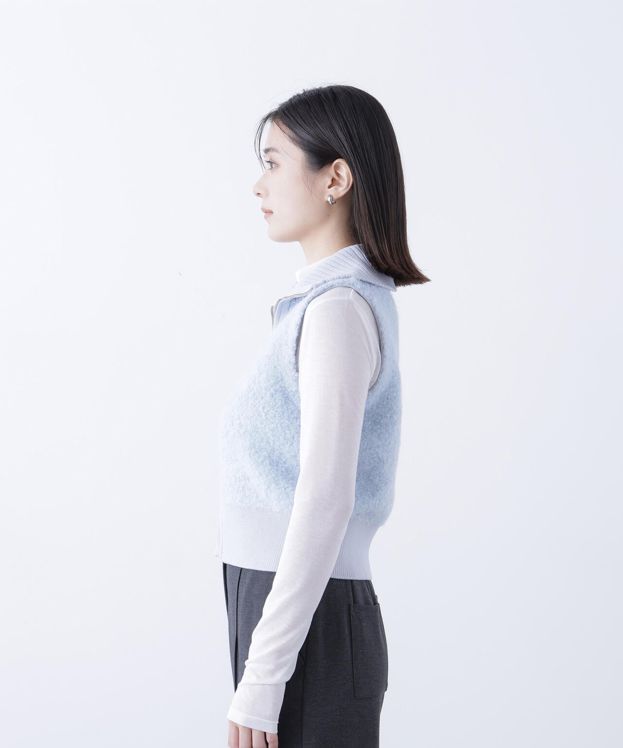 ブークレジップニットベスト