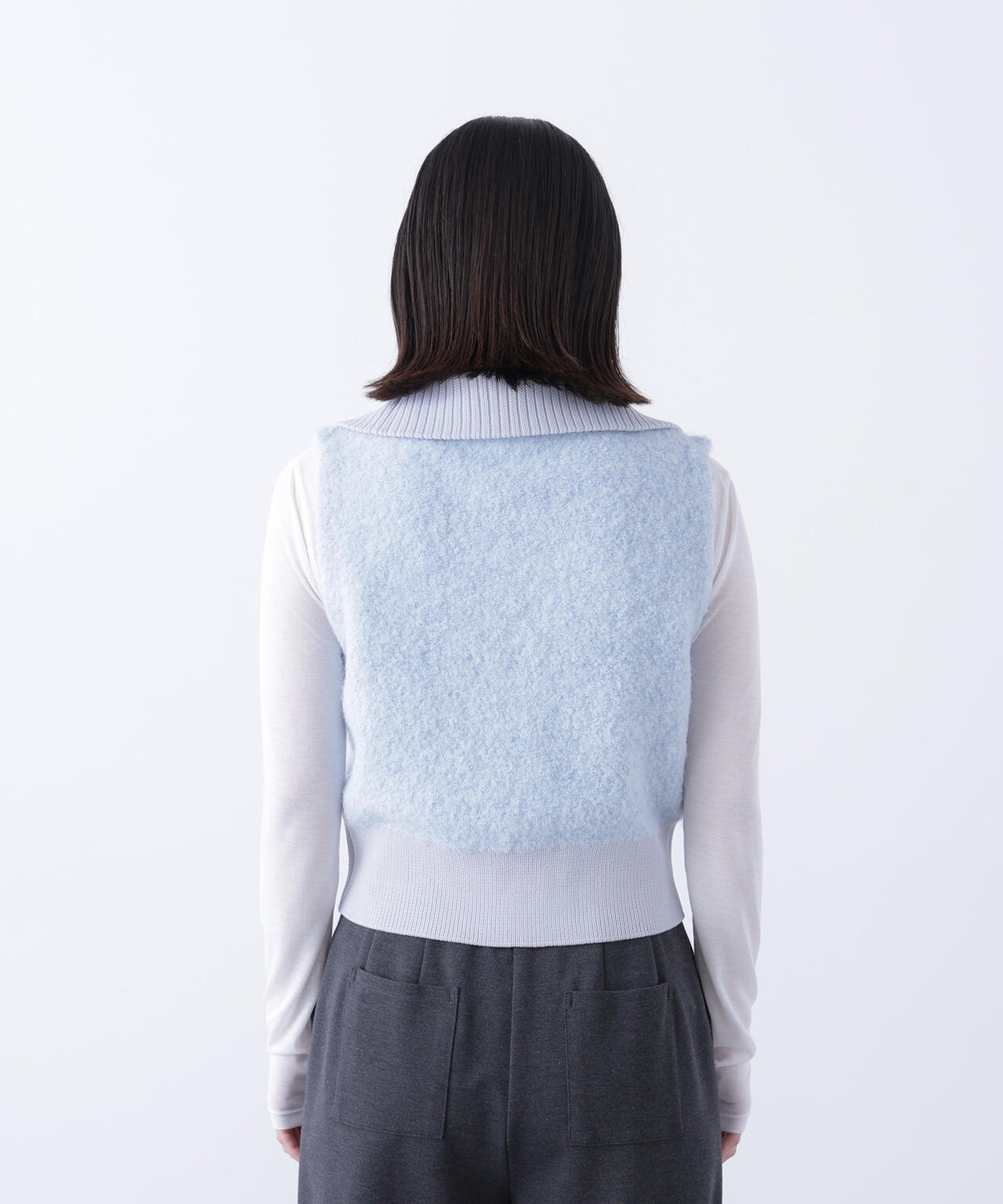 ブークレジップニットベスト