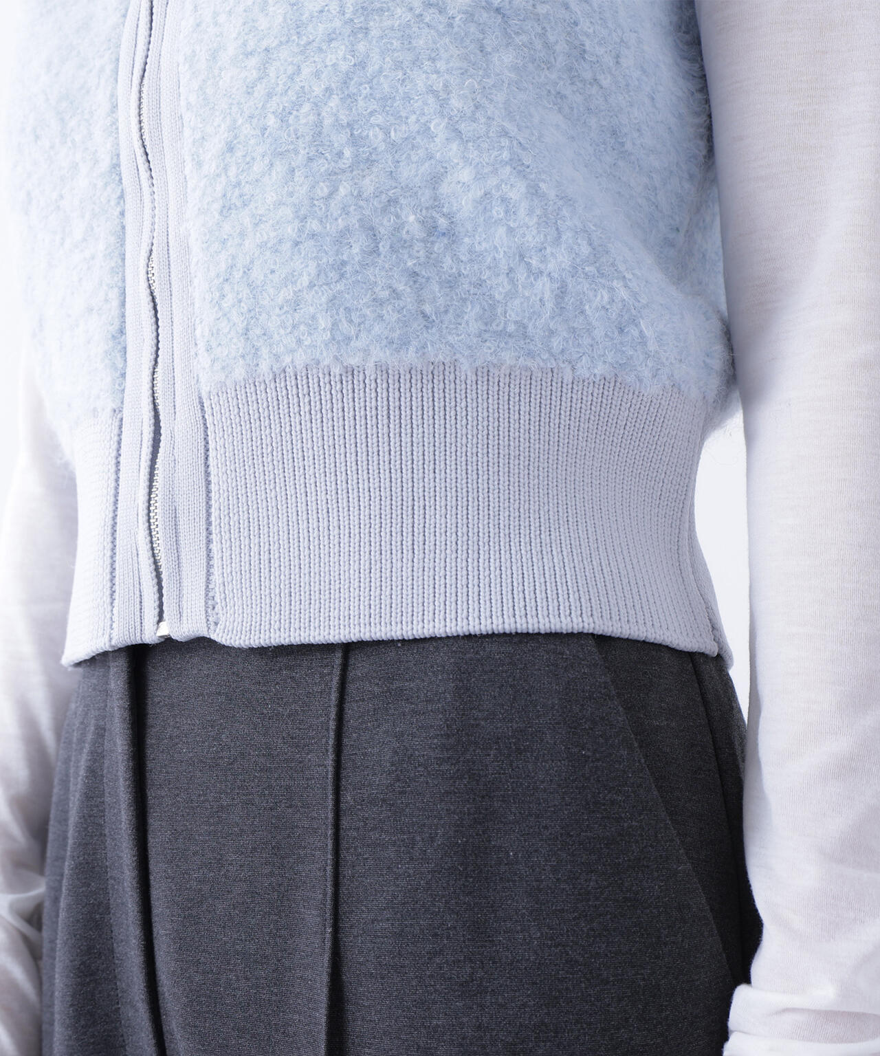 ブークレジップニットベスト