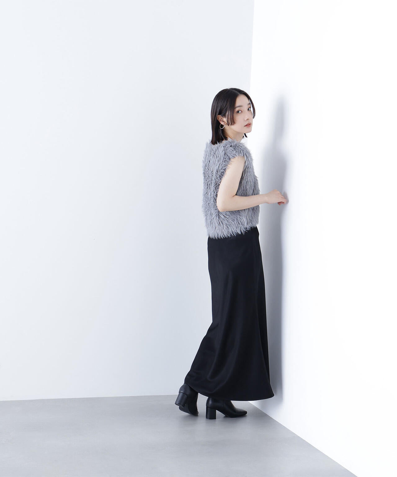 シャギーニットベスト