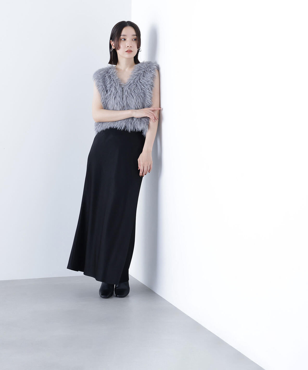 シャギーニットベスト