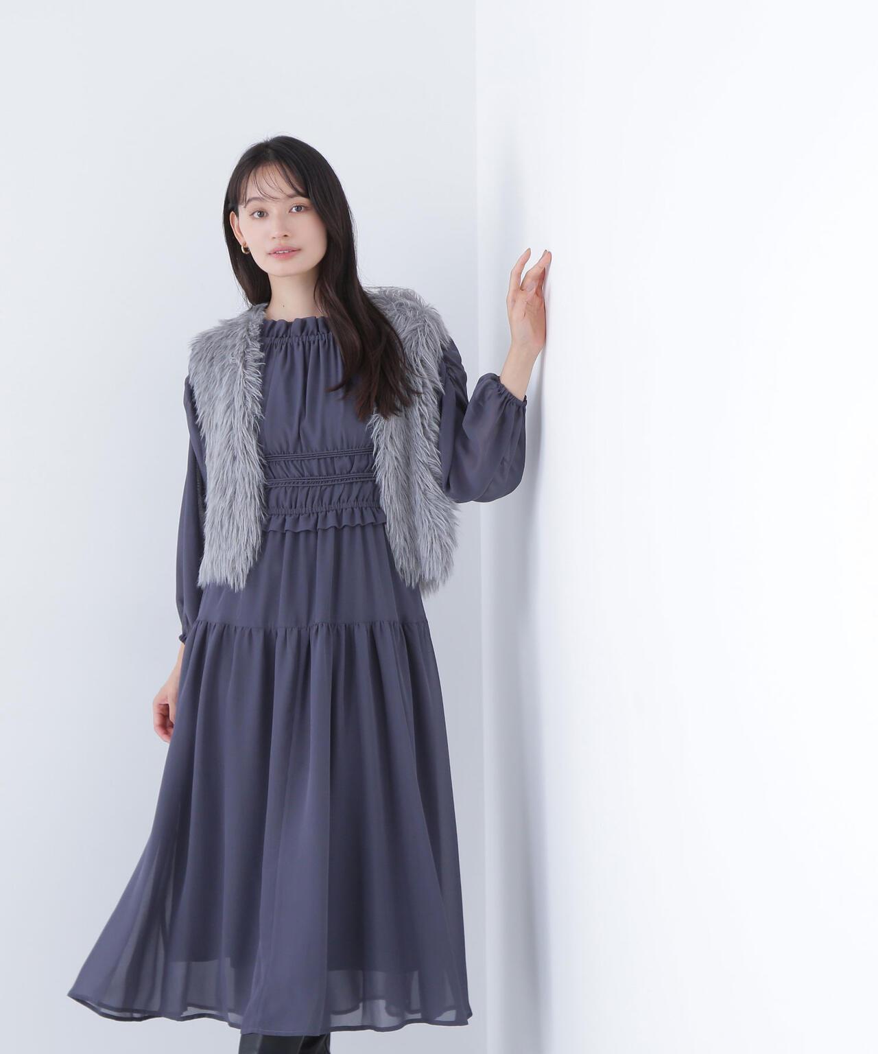 シャギーニットベスト