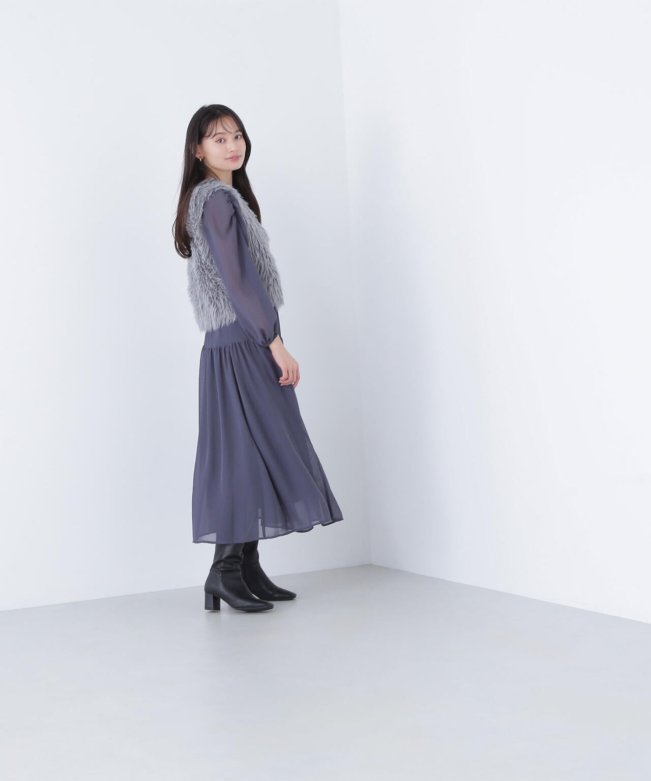 シャギーニットベスト