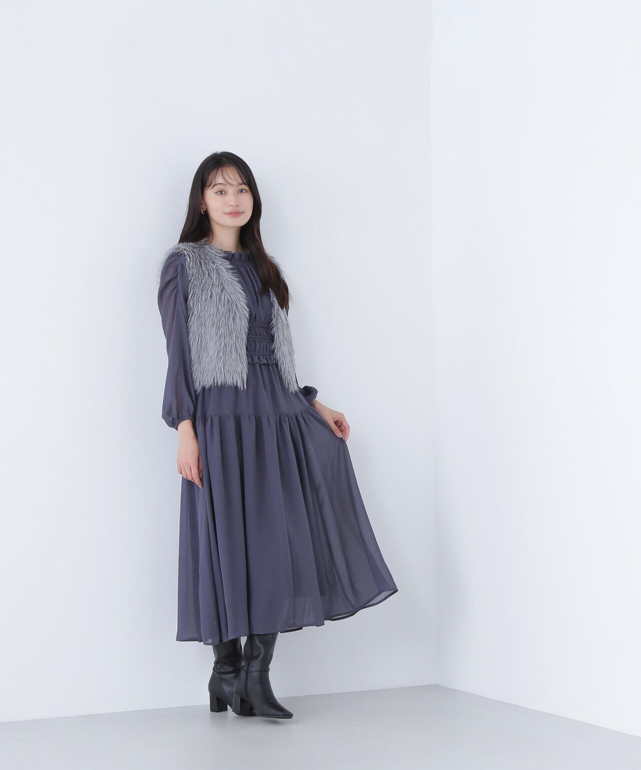 シャギーニットベスト