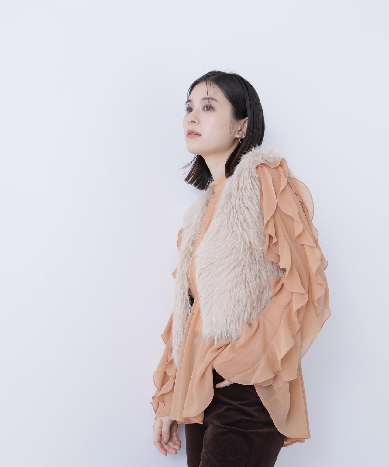 シャギーニットベスト