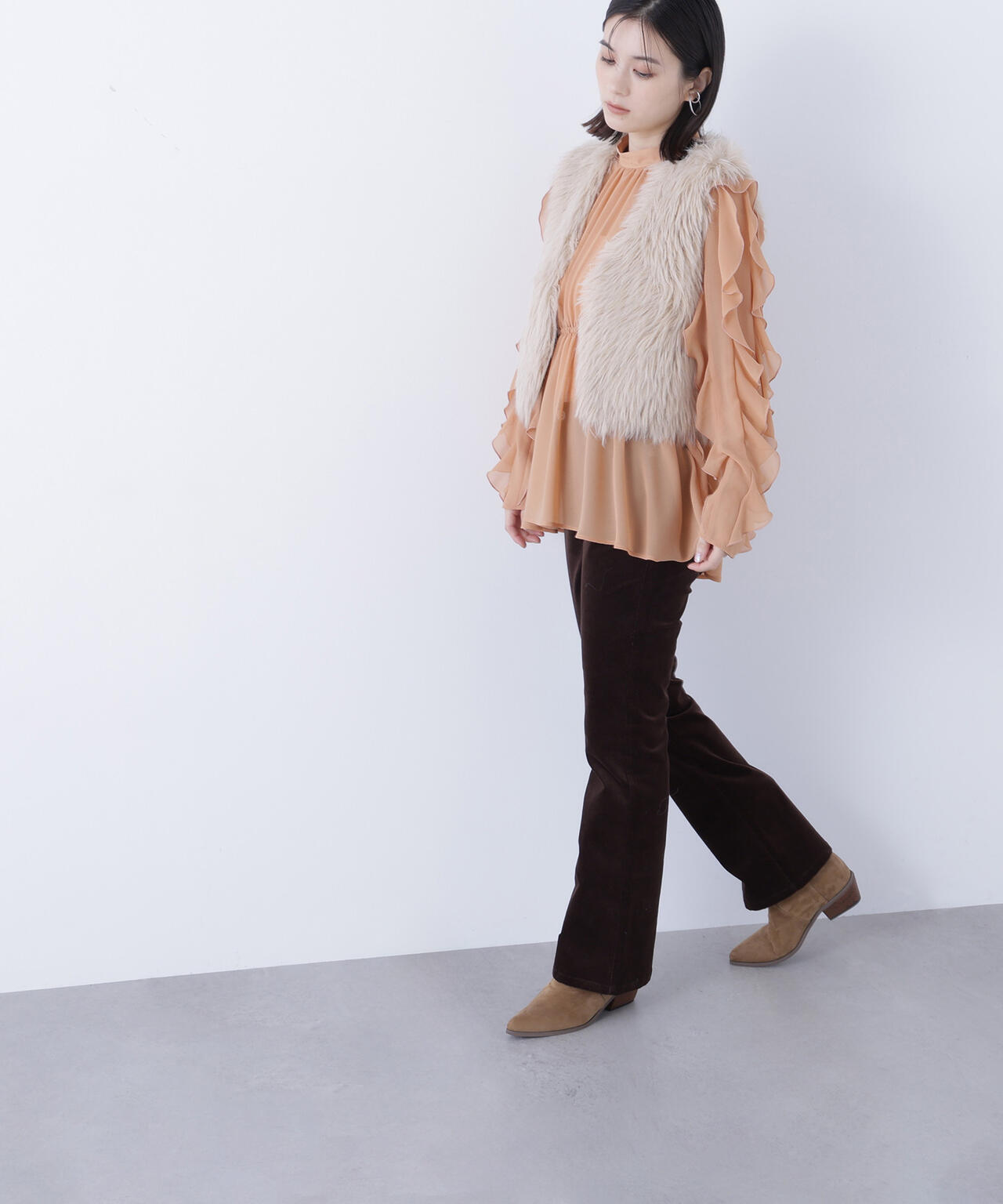 シャギーニットベスト