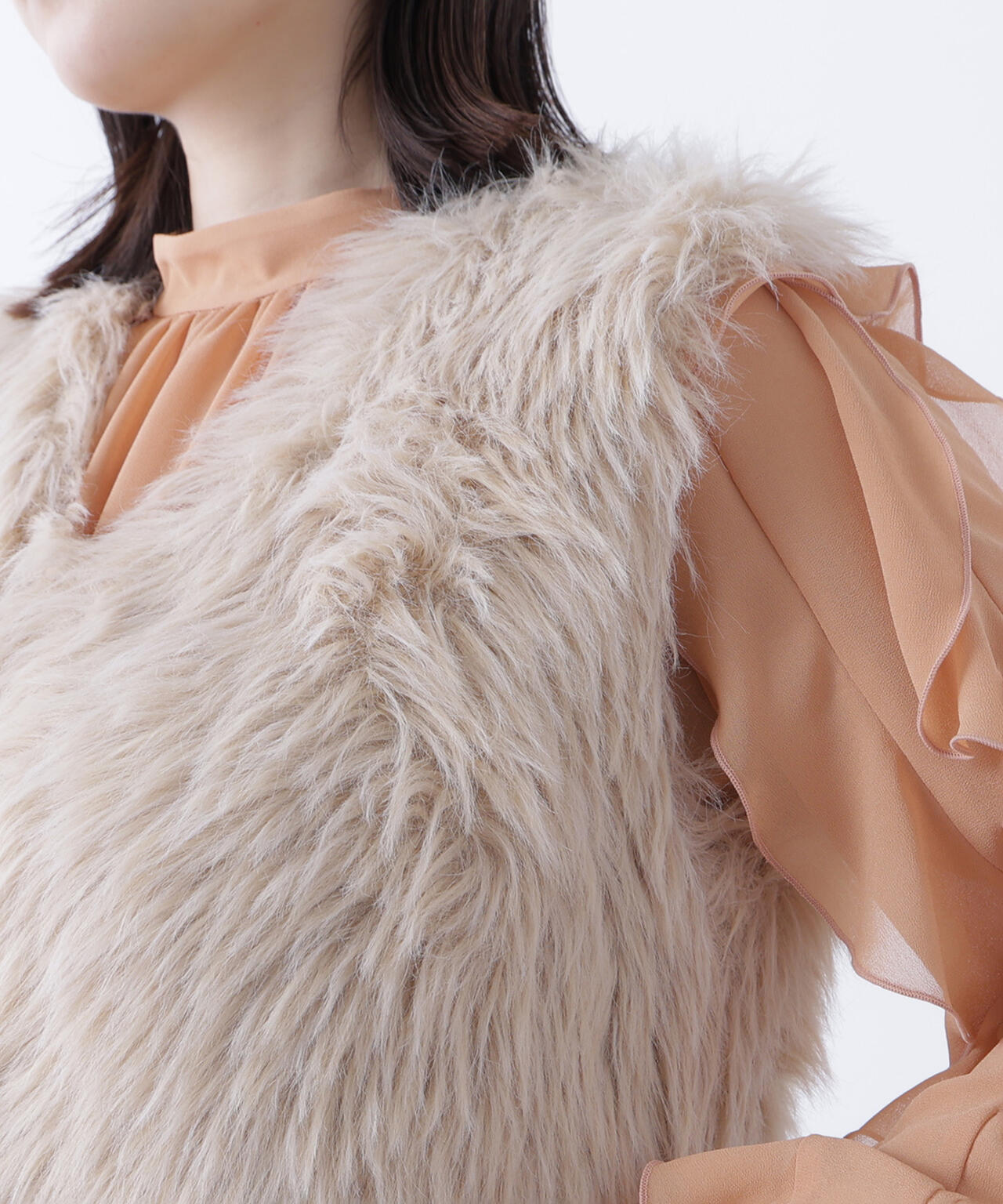 シャギーニットベスト