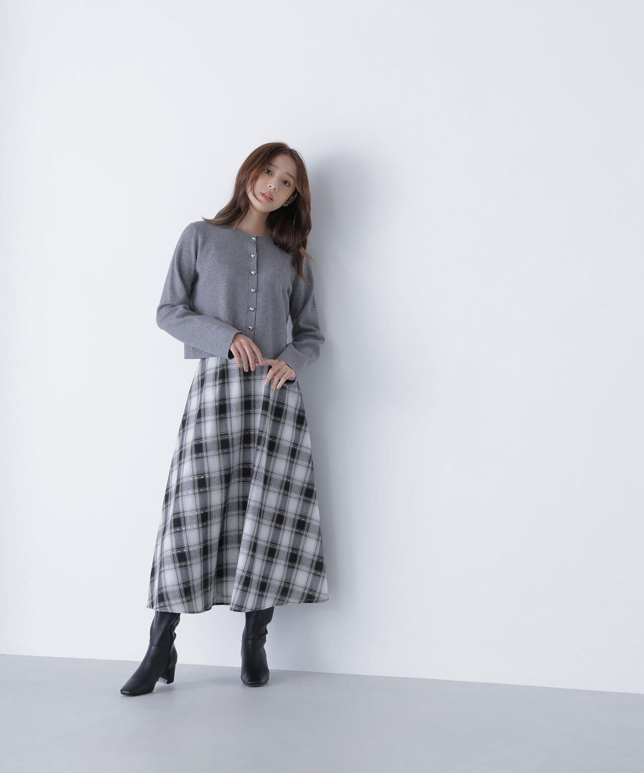 ハートボタンニットジャケット