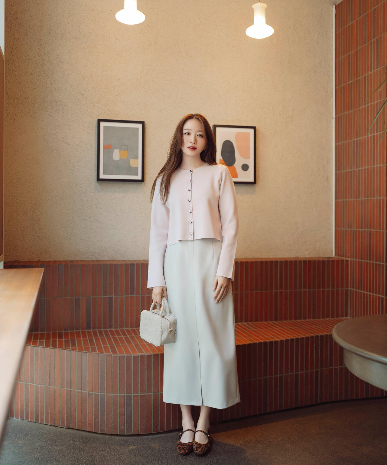 ハートボタンニットジャケット