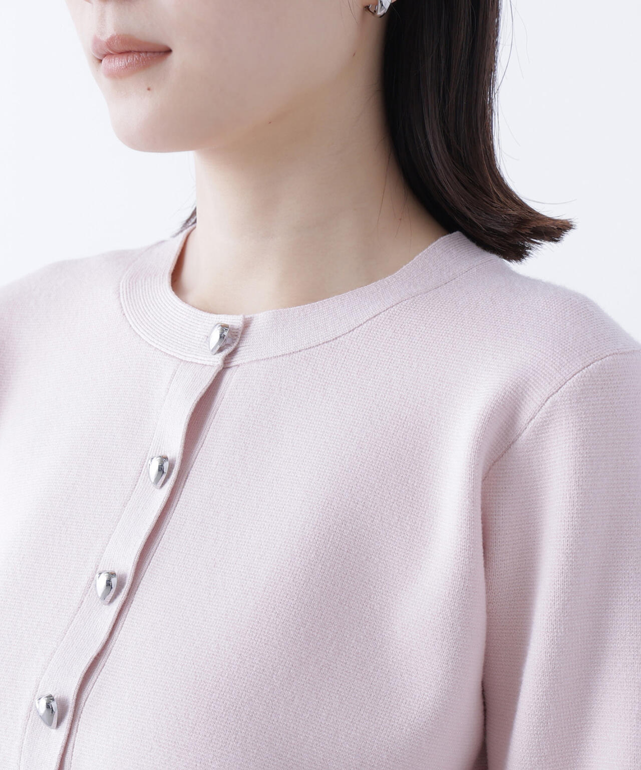 ハートボタンニットジャケット