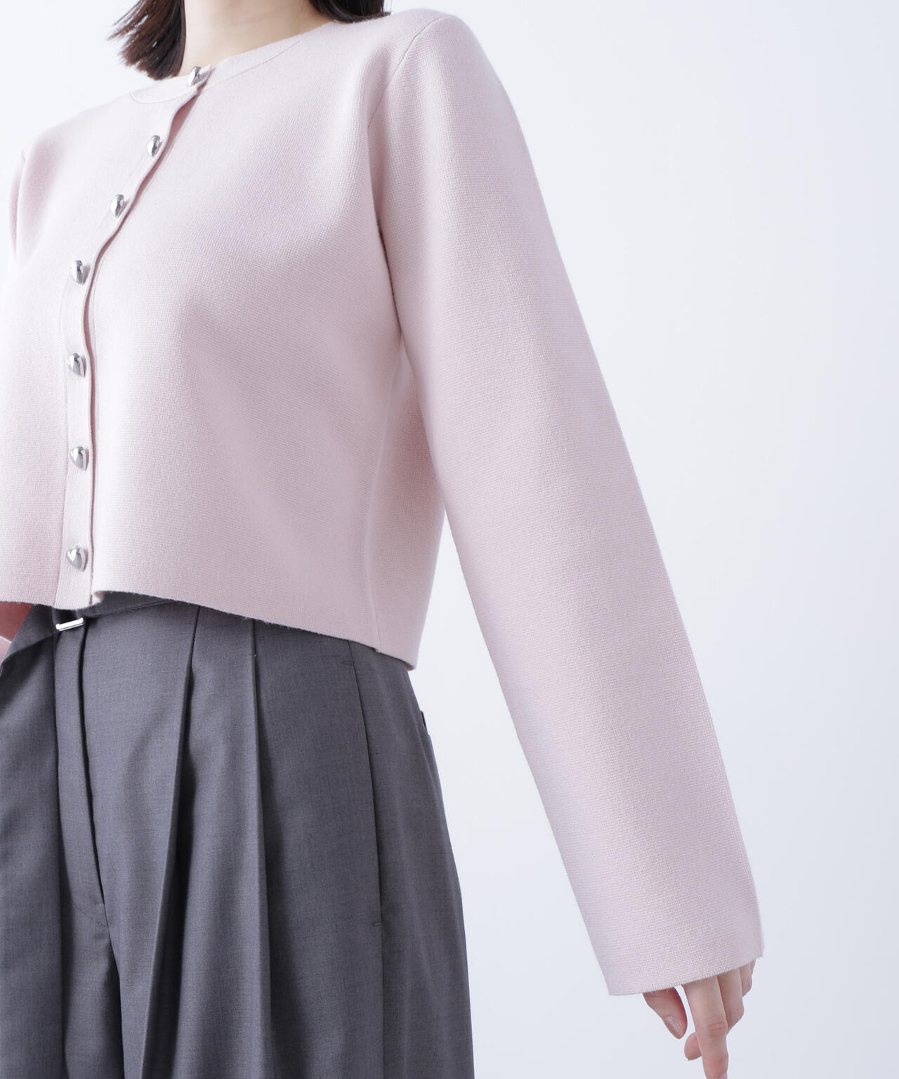 ハートボタンニットジャケット