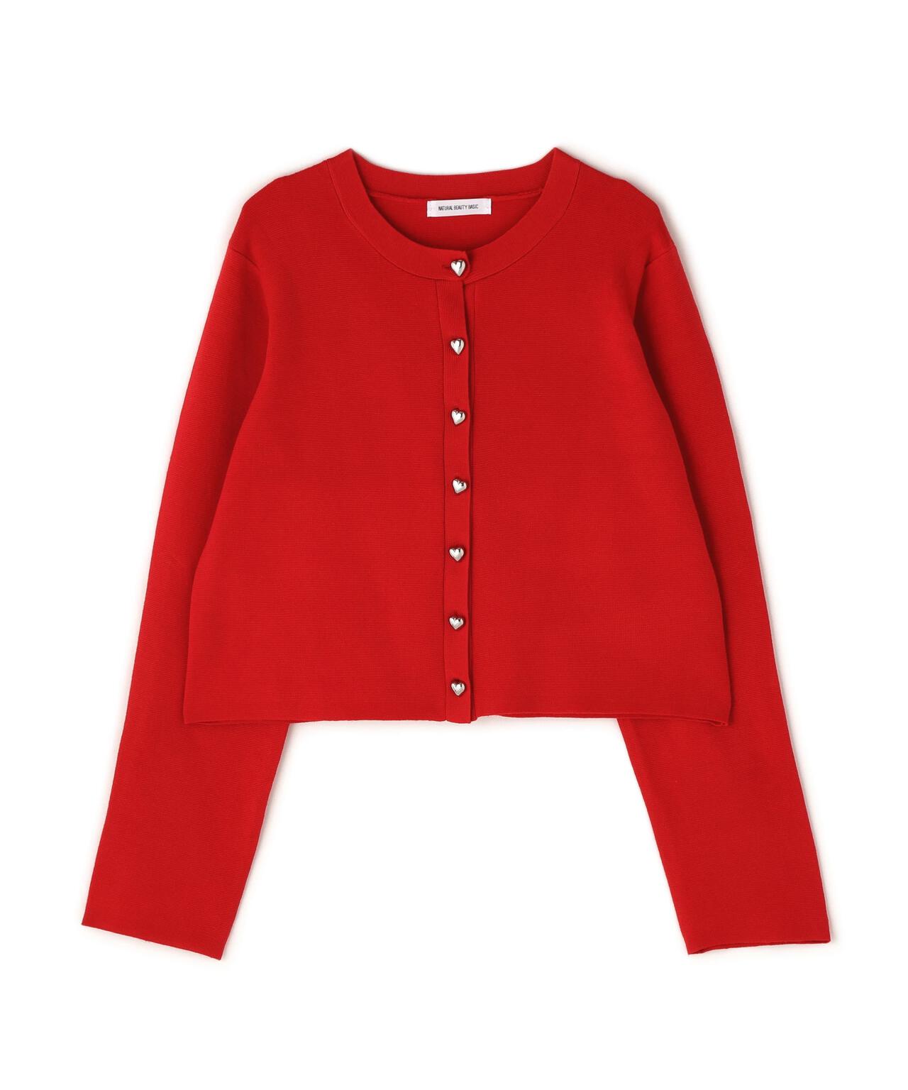 ハートボタンニットジャケット