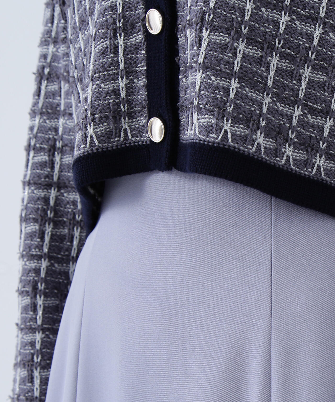 ツイードVネックカーディガン