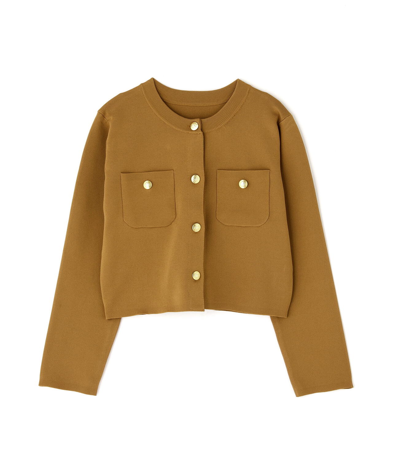 【横浜ジョイナス・mix.tokyo 限定カラー:ダークグリーン】エンブレムボタンニットジャケット