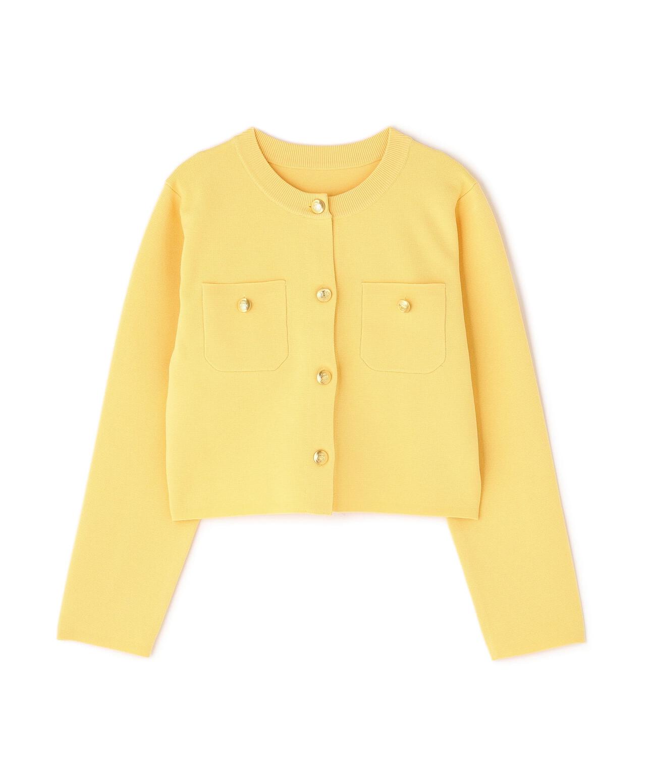 【横浜ジョイナス・mix.tokyo 限定カラー:ダークグリーン】エンブレムボタンニットジャケット