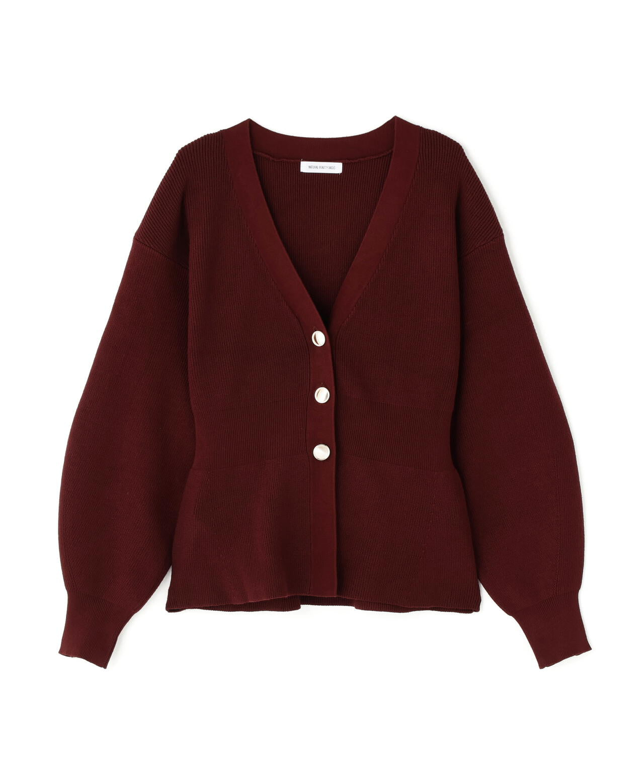 ペプラムフォルムカーディガン