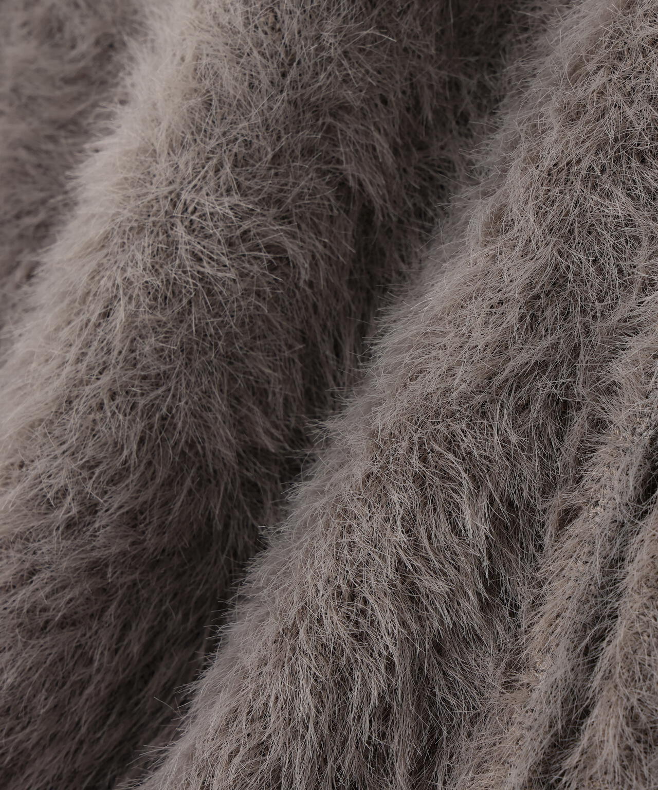 ヘアリージップカーディガン