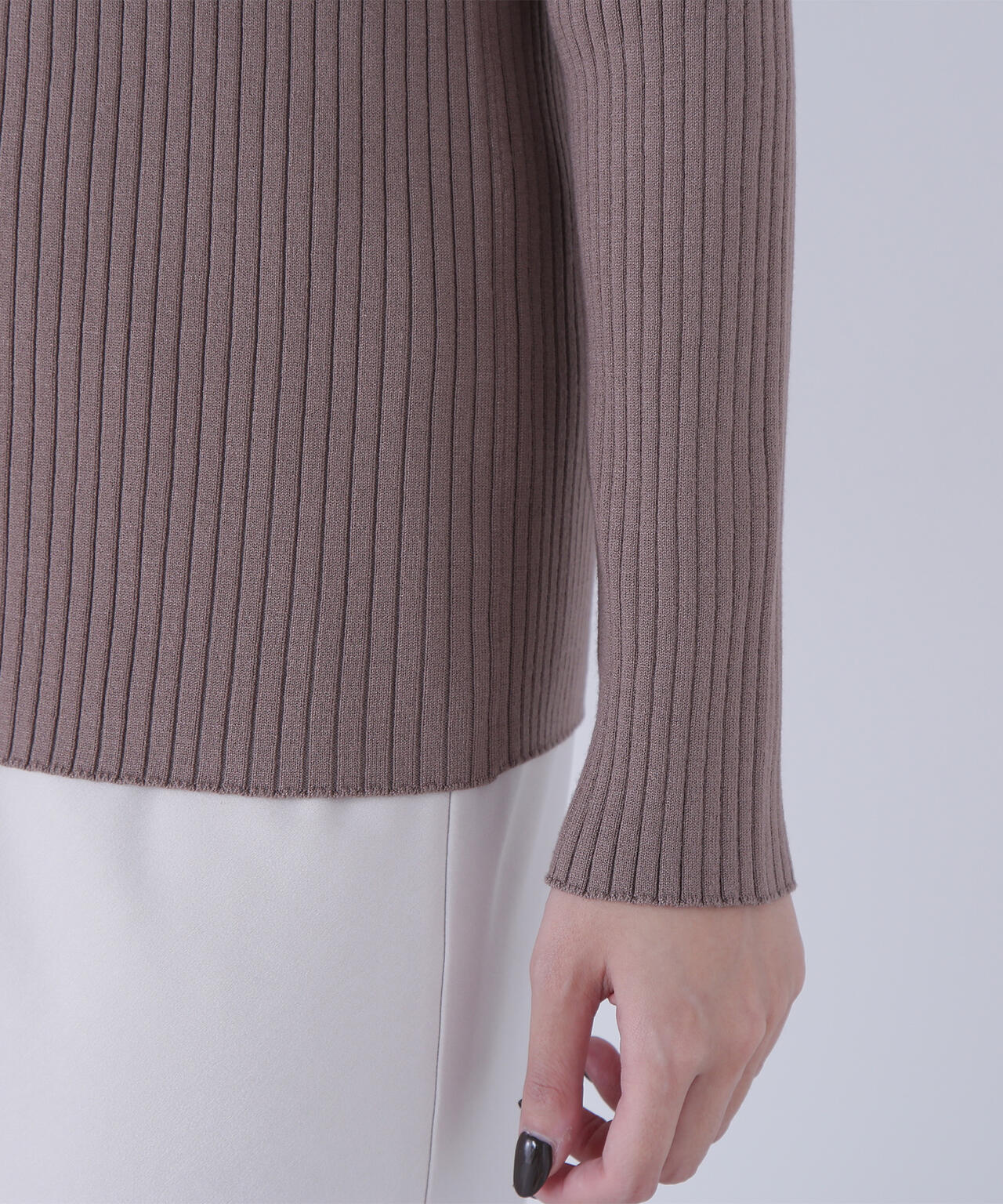 ゴールドボタンリブカーディガン